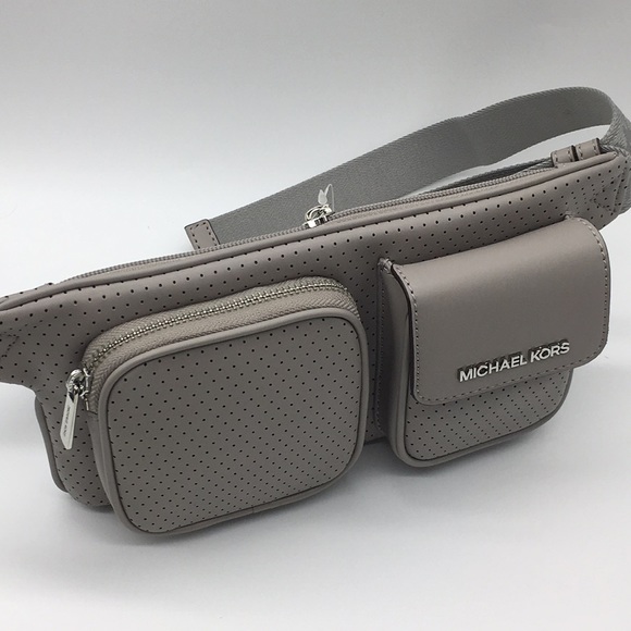 MICHAEL KORS HANOVER MD BELT BAG Pearl Grey - Picture 4 of 8